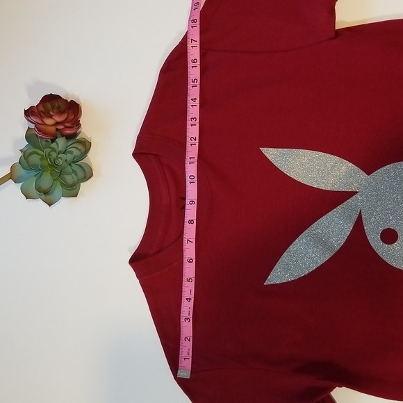 Playboy Maroon Tee Shirt Size Small - Picture 5 of 11